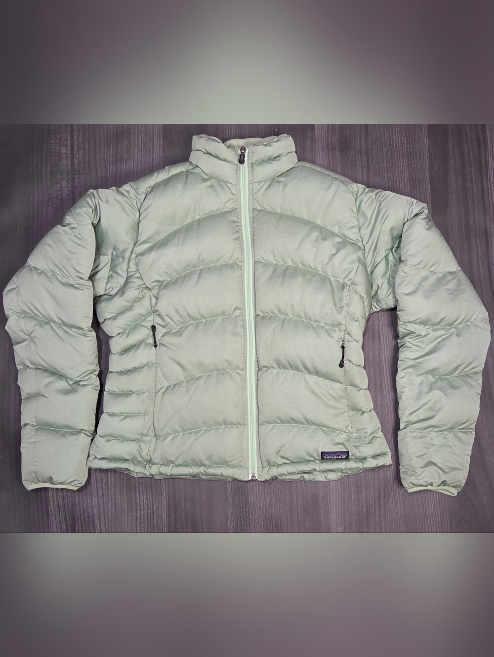 Patagonia Women's Light Green Quilted Soft Puffer Jacket Size L